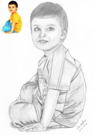 Retratos realistas a lápis